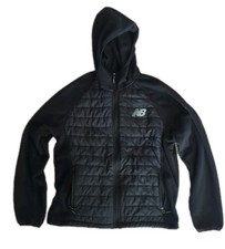 Men's Large New Balance Puffer Fleece Hooded Jacket Full Zip