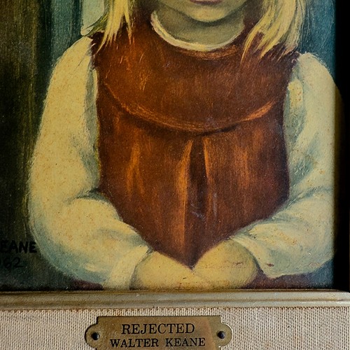 Vintage 1962 Framed "Rejected" Big Eyes Margaret Keane Print w/Walter Keane Tag - Picture 6 of 12