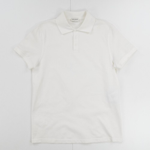 SAINT LAURENT Polo Shirt Short Sleeve White Cotton - Small RRP 280 - Picture 10 of 12