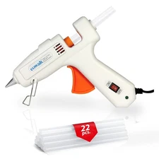 60W Professional Hot Glue Gun Kit - Full Size, Fast Heating, Heavy Duty Silic...