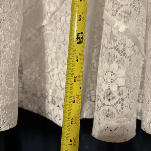 Vintage Carefree Fashions Lace Long Maxi Full Skirt Bohemian Prairie Festival - Foto 7 di 9