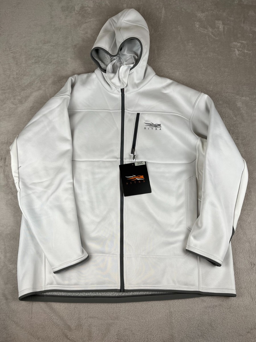 Sitka Traverse Hoody Jacket Mens 3XL White Fleece Lined Softshell
