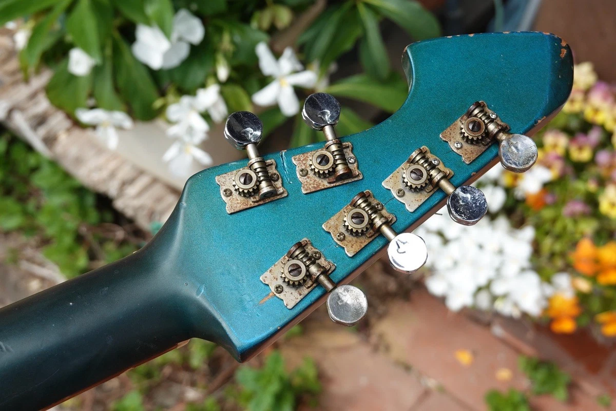 Teisco WG-4L 1965 Vintage Blue Electric Guitar 4 Pickups Mahogany