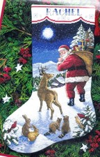 DIY Dimensions Santas Arrival Christmas Counted Cross Stitch Stocking Kit 8683