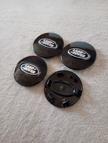 Land Rover center centre Cap black black set of 4 Outer Diameter 62mm - Picture 2 of 2