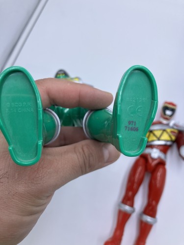 Vintage Power Rangers Dino Charge 12" & 10”3 Figures Green Red Blue - Picture 13 of 17