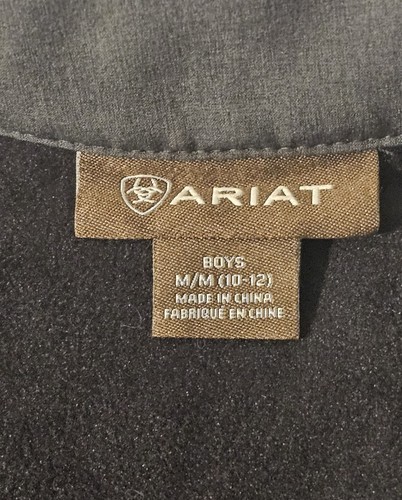 ARIAT Boy’s Logo 2.0 Softshell/Americana Jacket #10037366 Charcoal 2017 NWT - Picture 10 of 22
