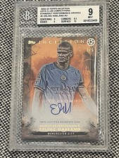Erling Haaland 2022-23 Topps Inception Standout Performance Orange Auto /5 BGS 9