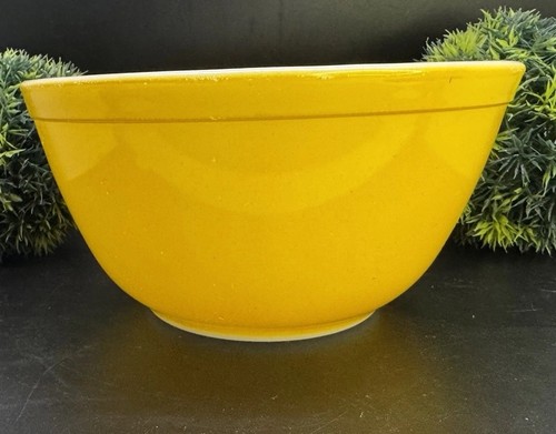Vintage Pyrex gelbes Glas 401 1 Quart verschachtelte Rührschüssel - Bild 1 von 6