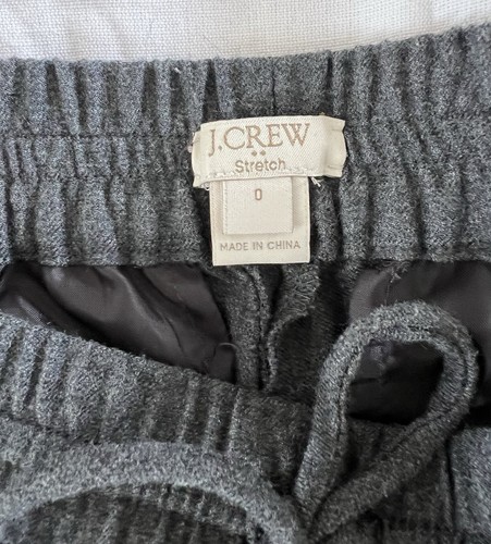J. Pantalones de chándal Crew de lana para mujer gris carbón cómodos talla 0 - Imagen 5 de 9