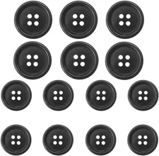 14 Pieces Natural Real Horn Buttons Set for Blazer and Suit, 20Mm 15Mm Genuine B