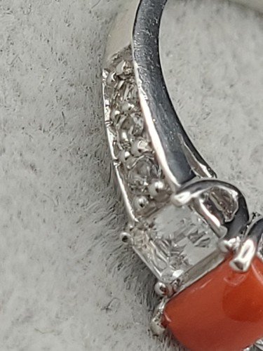 Vintage Designer Chuck Clemency STS Sterlingsilber Jaspis & Topas Ring Größe 6,75 - Bild 8 von 13