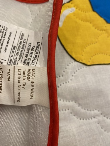 Vintage JC Penney Get Along Gang gesteppte Tagesdecke Twin 1983 American Greetings - Bild 12 von 13