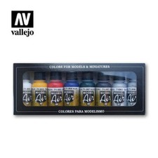 Vallejo Paint 17ml Bottle Basic Model Air Paint Set 8 Colors 