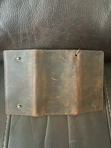 Handgefertigte Leder Geldbörse mit dreifach faltbarer Kette - Bild 4 von 4