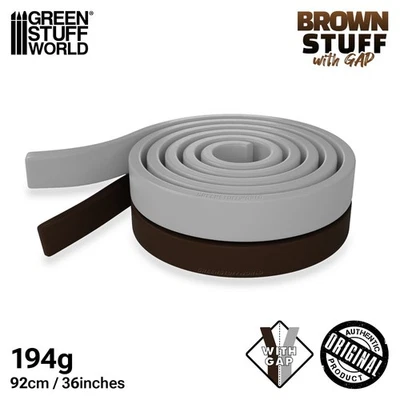 GREEN STUFF WORLD Materia Marrone 36'5(92cm) in ROTOLO CON UNO SPAZIO - Brown Stuff - Stucco