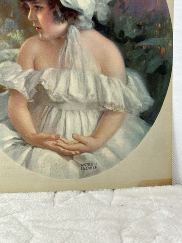 Impresión Cuadro Priscilla 10”x 7.5” Por Andrew Lewis Calendario "Libertad" Años 40 De Colección - Imagen 4 de 10