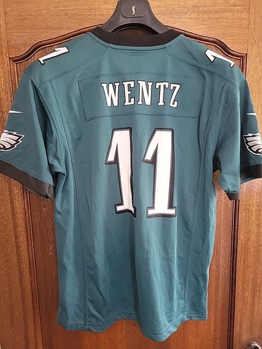 Maglia Nike Carson Wentz 11 Philadelphia Eagles NFL verde gioco XL 2018 - Foto 12 di 13