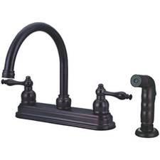 Oil Rubbed Bronze Kitchen Faucet with Sprayer 12-2672