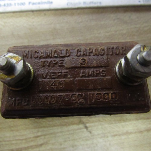 CAPACITOR TRANSMITTING MICA 40 70 100 200 390 pF .0015 .005 .01 .015 .05 uF . - Picture 14 of 210