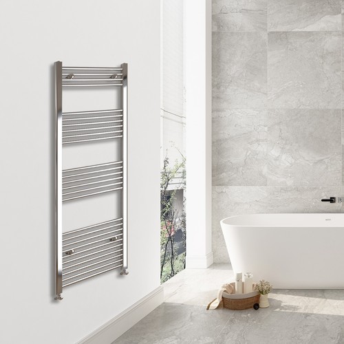 Bathroom Straight Curved Heated Towel Rail Radiator Chrome Black Ladder Warmer - Picture 117 of 205