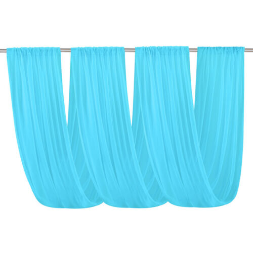 10x Hochzeit Drapierung Mitte Ring Decke Veranstaltungsort Gardine 3M/6M Chiffon Dekoration - Bild 26 von 27