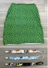 3 Pacifier Clips Toy Story Smurfs Car Seat Cover Wild Green