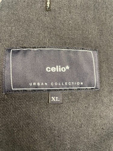 Button Down Coat Celio* Urban Collection Dark Navy Blue Sized XL - Picture 8 of 10