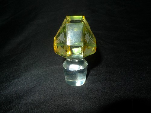 Antique German Etched Decanter With Sterling Silver Collar Beautiful Piece - Picture 5 of 13