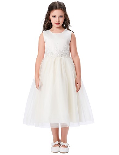 Communion Party Prom Princess Pageant Bridesmaid Wedding Girl's Tutu Midi Dress - Picture 36 of 42