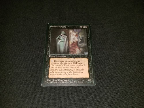 MTG 1x Revised black rare MP Italian FBB Royal Assassin - ships w/ tracking - Picture 1 of 2