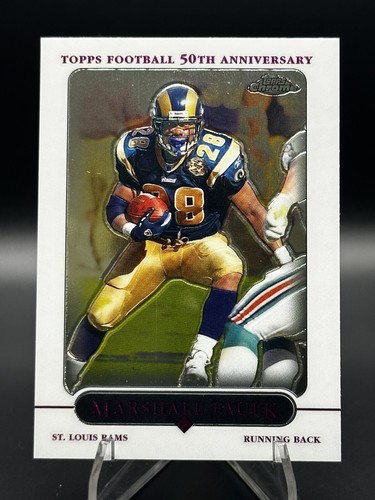 2005 Topps Chrome Refractors Marshall Faulk #43 NFL St. Louis Rams - Picture 4 of 6