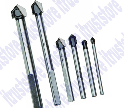 KIT JUEGO DE BROCAS 6 PIEZAS PARA TALADRAR BALDOSAS DE VIDRIO CERÁMICA PLÁSTICO PLEXIGLÁS - Imagen 1 de 3