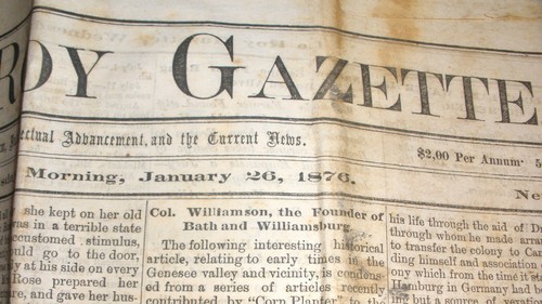 Lote de 5 periódicos Le Roy NY Gazette y 1 Le Roy Times 1876 - 1884 - Imagen 5 de 9
