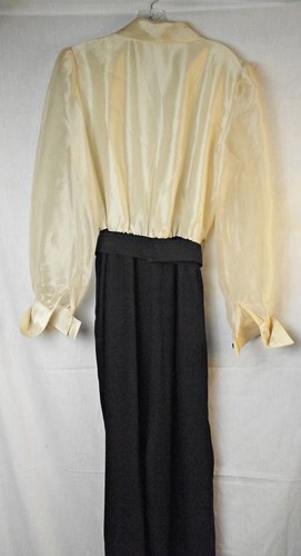 ELEGANTER Vintage JR Nites by Calendo einteiliger Damen-Overall schwarz durchsichtig gold Top M-L - Bild 7 von 9
