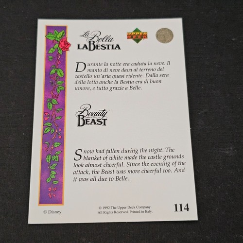 Disney Beauty and the Beast Upper Deck 1992 Collectors Card - Picture 169 of 226