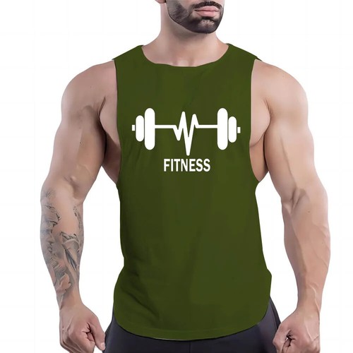 Camiseta Sin Mangas De Gimnasio Para Hombre Moda Deportiva De Malla Transpirable - Picture 16 of 34