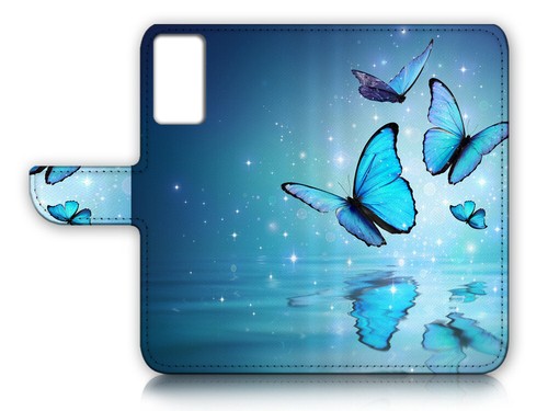 ( For Oppo A16s ) Wallet Flip Case Cover AJ23347 Blue Butterfly - Photo 2 sur 7