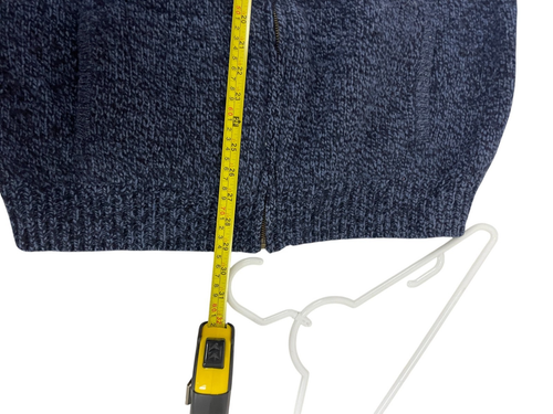 LL Bean Cárdigan Suéter Chaqueta Azul Para Hombres 2XL Lana Corderos Cremallera Completa Manga Larga - Imagen 5 de 6