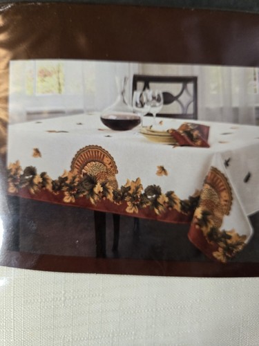 NEU Tischdecke Türkei Festival 60x84 Thanksgiving Stoff TableTrends Arlee Home
