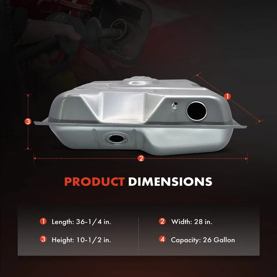 Tanque de combustible de 26 galones con anillo de bloqueo para Ford Ranchero 1974 1975 1976 1977-1979 Foto 4 de 4