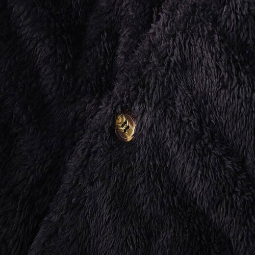 Herren Luxus Kunstfell Mantel Jacke Winter Warm Lang Mäntel Überbekleidung Oberbekleidung UK # - Bild 7 von 13