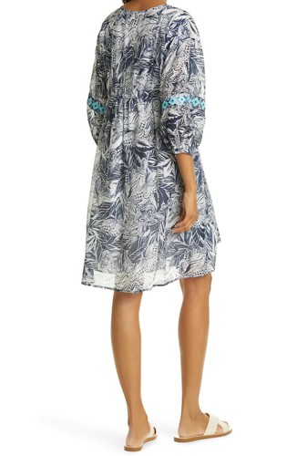 BNWT Johnny Was Malika Embroidered Cotton / Silk Mini Dress, Multi, Blue, M,$275 - Bild 6 von 11