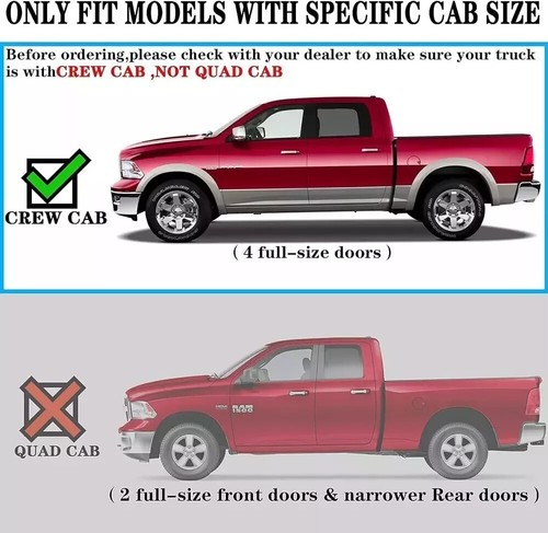 Aluminum Running Boards 2009-2018 Dodge Ram 1500 Crew Cab 2010-2024 Ram 2500 350 - Picture 9 of 9