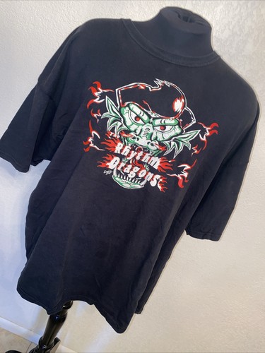 The Rhythm Dragons T-Shirt 3XL Black Band Tee Tour Concert Rockabilly Music - Picture 19 of 19