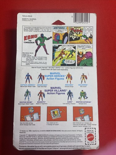 Marvel Comics Secret Wars KANG Action Figure Mattel 1984 MOC SEALED - Picture 2 of 12