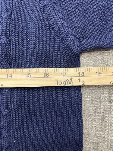 Suéter Ancla Náutica Tejido con Cable Marinero Azul Blanco Bechamel Años 80 90 De Colección M - Imagen 6 de 8