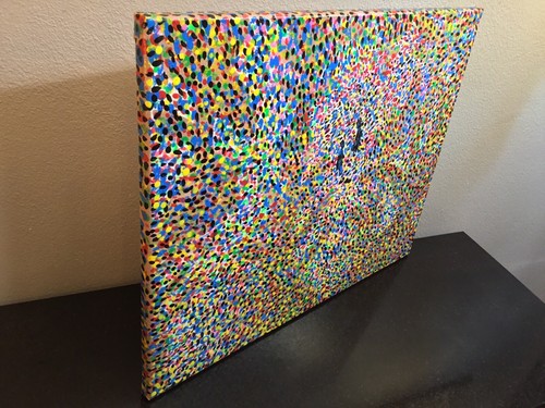 Michael the Artist DOT Painting 16" x 20" No. 179. Signed By Artist, Abstract - Picture 3 of 15