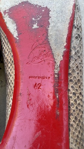 Ballerine Christian Louboutin in sughero marrone Anjalina Spike taglia 42 EU/12 US - Foto 14 di 16