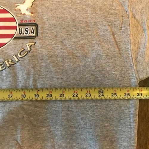 Vintage World Trade Center Sweatshirt Men’s XXL God Bless America Gray VGC - Picture 4 of 9